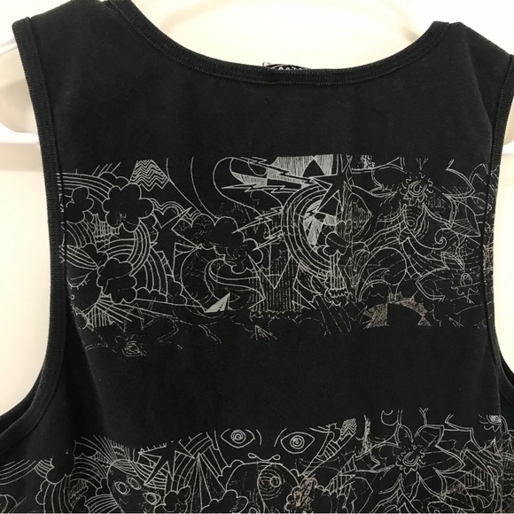 Volcom mens black novelty print tank top - Picture 7 of 9